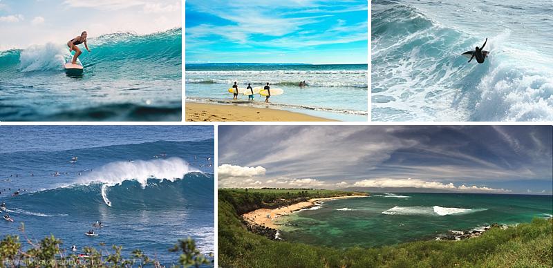 Kauai Maui Comparison Surf