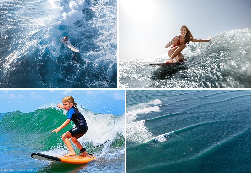 Kauai Maui Comparison Surfing