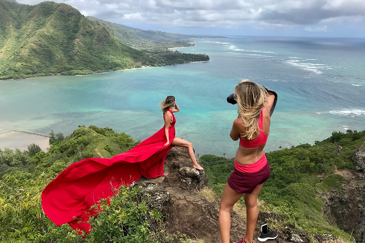 Flying Dress Hawaii Photoshoot